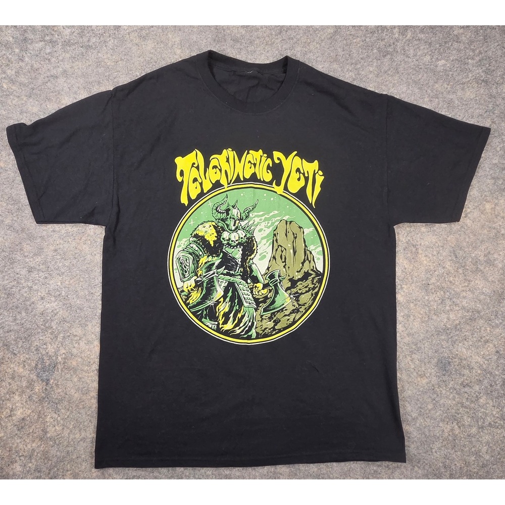 Telekinetic Yeti Band Graphic T-Shirt Black Stoner Doom Metal Mens XL
